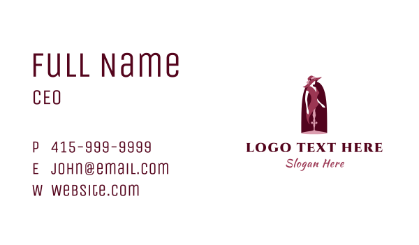 Maroon Lady Mannequin Business Card Design Image Preview