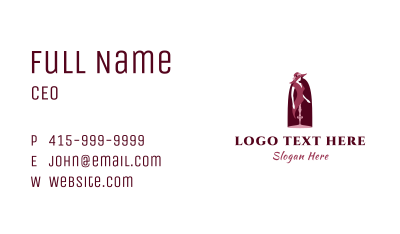 Maroon Lady Mannequin Business Card Image Preview