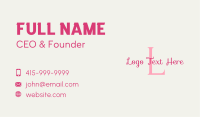 Feminine Style Letter  Business Card Image Preview