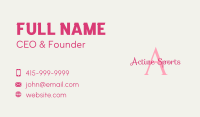 Feminine Style Letter  Business Card Image Preview