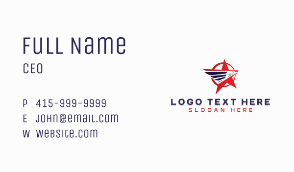 Eagle Star Wings Business Card Design Image Preview