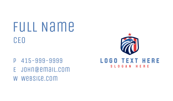 American Eagle Patriotic Bird Business Card Design Image Preview
