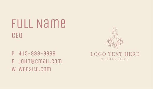 Natural Body Spa Business Card Design Image Preview