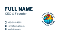 Sunny Beach Ocean Wave Business Card Image Preview
