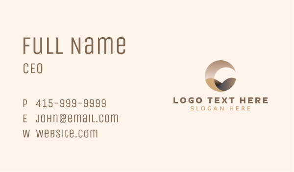 Wave Desert Letter C Business Card Design Image Preview