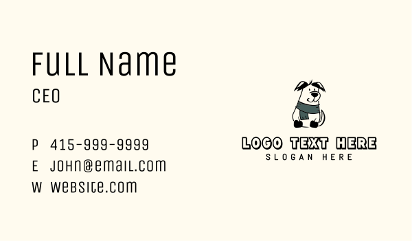 Winter Dog Clothing Business Card Design Image Preview