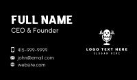 Skull Audio Microphone Business Card Image Preview