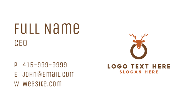 Reindeer Ring Business Card Design Image Preview