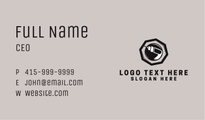 Mechanical Drill Emblem  Business Card Image Preview