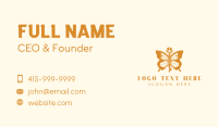 Gold Butterfly Key Wings Business Card Design