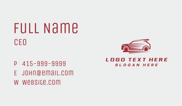 Race Car Vehicle Business Card Design Image Preview