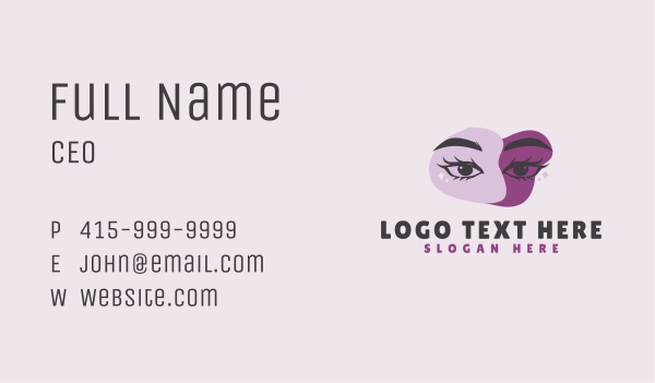Beauty Eyelashes Makeup Business Card Design Image Preview