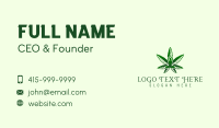 Green Cannabis Meditation Business Card Image Preview