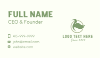 Green Duck Aviary  Business Card Image Preview