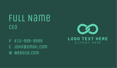 Green Infinity Link Business Card