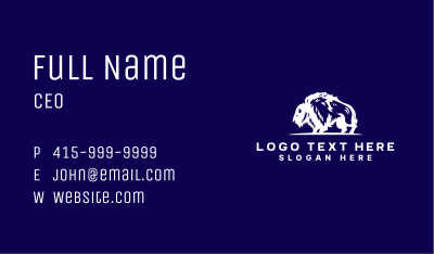 Wild Bull Bison Business Card Image Preview