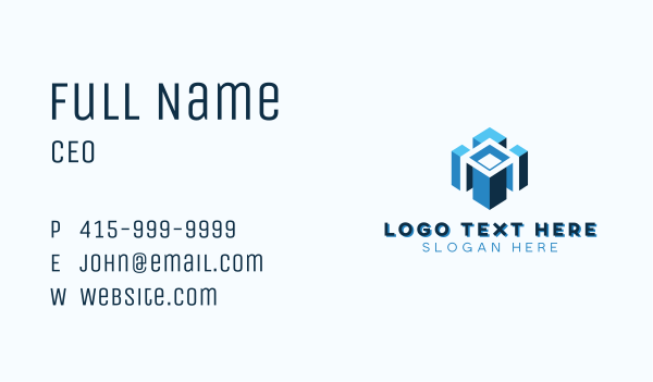 Digital Cube Software Business Card Design Image Preview