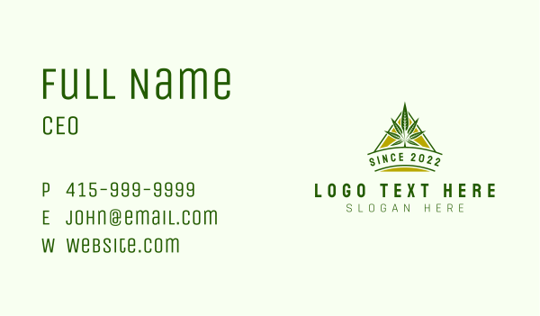 Marijuana Herb Plant Business Card Design Image Preview