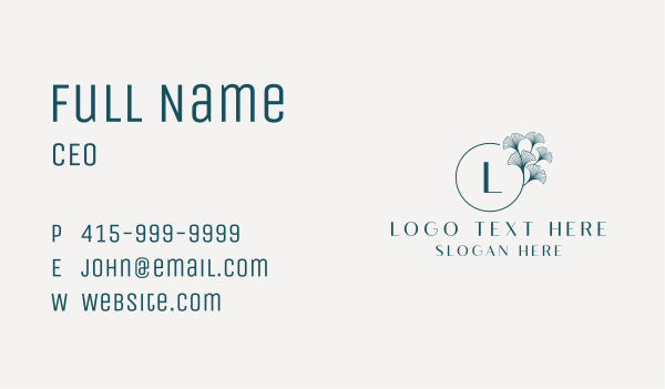 Rustic Palm Leaf Business Card Design Image Preview