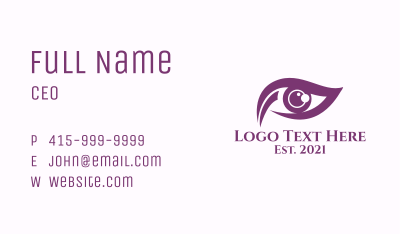 Purple Vision  Business Card