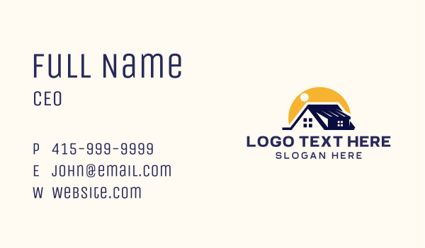 Roof Home Repair Business Card Design Image Preview