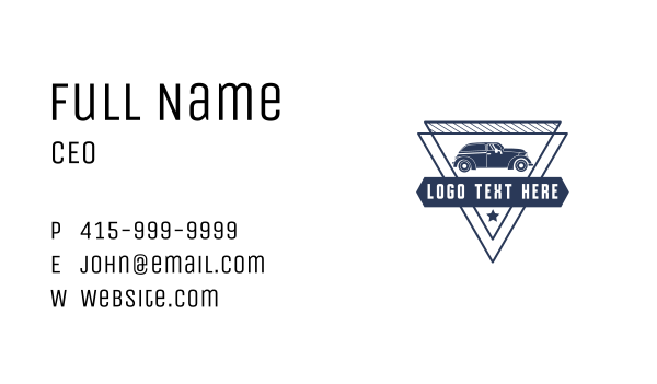 Triangle Car Vehicle Business Card Design Image Preview