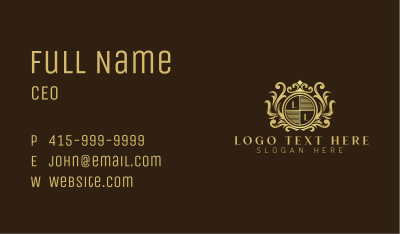 Elegant Ornament Crown Business Card Image Preview