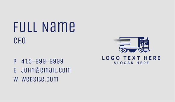 Fast Truck Delivery Business Card Design Image Preview