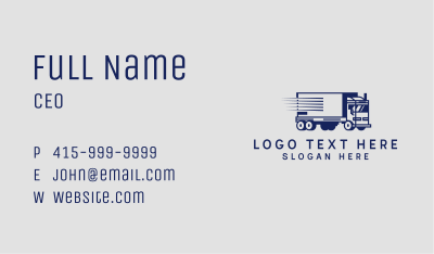 Fast Truck Delivery Business Card Image Preview