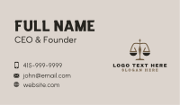 Scale Law Prosecutor Business Card Design