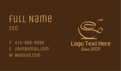 Coffeehouse Scribble Business Card