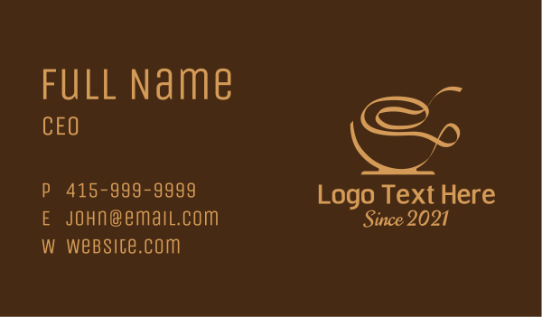 Coffeehouse Scribble Business Card Design