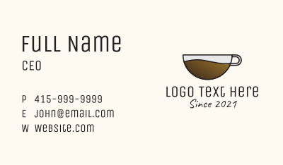 Hot Coffee Shop Business Card