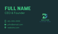 Green Gradient Letter D Business Card Image Preview