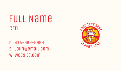 Tiger Lucky Charm Mascot Business Card Image Preview
