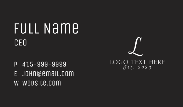 Premium Brand Letter  Business Card Design Image Preview