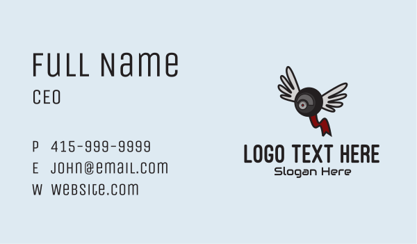 Online Webcam Wings  Business Card Design Image Preview