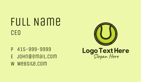 Tennis Ball Badge Business Card Design Image Preview