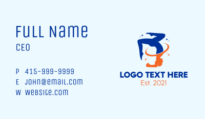 Yoga Gymnast Character Business Card Image Preview