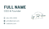 Retro Cursive Wordmark Business Card Image Preview