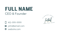 Retro Cursive Wordmark Business Card Image Preview