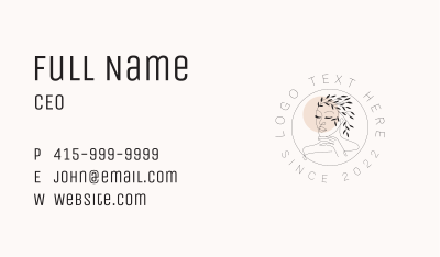 Woman Skincare Salon Business Card Image Preview