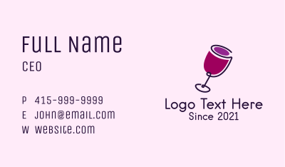 Wine Drink Glass  Business Card Image Preview