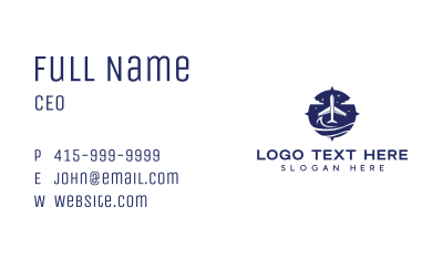 Airplane Travel Flight Business Card Image Preview