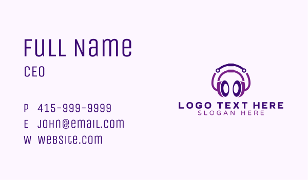 Music Dj Headset Business Card Design Image Preview