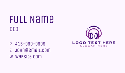 Music Dj Headset Business Card Image Preview
