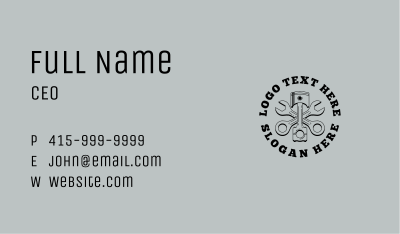 Piston Wrench Mechanic Business Card Image Preview