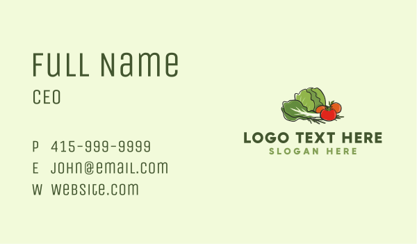 Fresh Vegetable Farm Business Card Design Image Preview