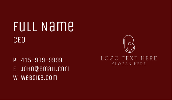 Stylish Company Studio Letter B Business Card Design Image Preview