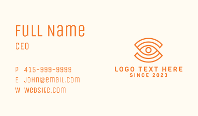 Orange Eye Letter S Business Card Image Preview